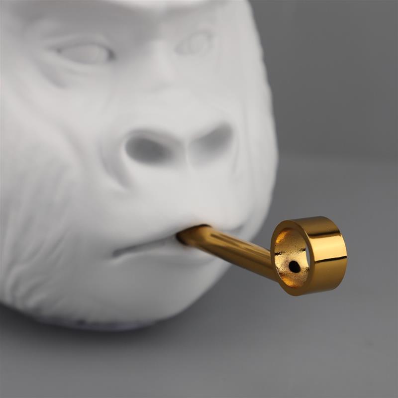 北欧创意吹卷哨猩猩动物雕塑摆件客厅玄关酒店桌面电视柜家居饰品