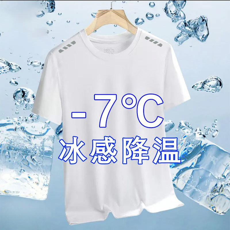 冰丝短袖t恤男士夏季宽松大码男装休闲百搭体恤衫韩版潮流衣服男T
