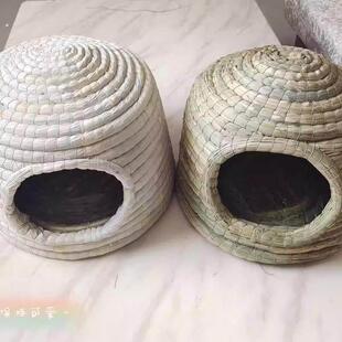 草编城堡窝鸽子窝兔子窝孵蛋专用鹌鹑玄风鹦鹉鸟巢草窝