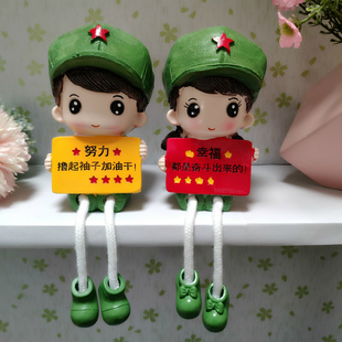 装饰品吊脚娃娃小摆件创意架子摆设盆栽室内书架书柜绿植家居玩偶