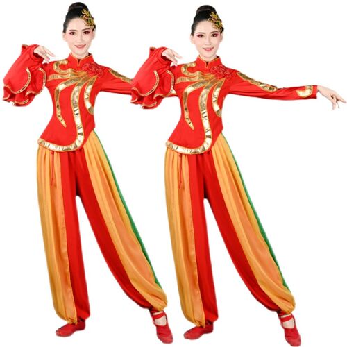 灯笼舞蹈服装秧歌服演出服女2021新款中国风打鼓服腰鼓扇子舞蹈服