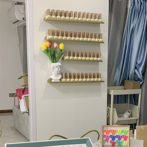 美甲店甲油胶展示架美甲架子壁挂墙上置物架化妆品展柜指甲油架子
