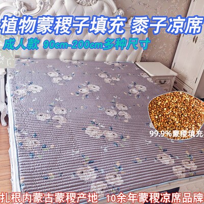 志成多维蒙稷凉席大床用夏季冰凉透气纯植物黍子填充成人儿童床垫