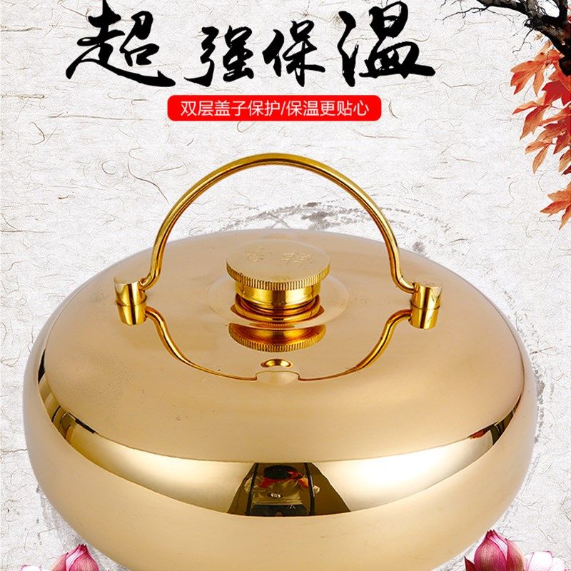 加厚纯铜汤婆子取暖水壶老人冬天被窝烫壶睡觉热水壶家用暖床保温