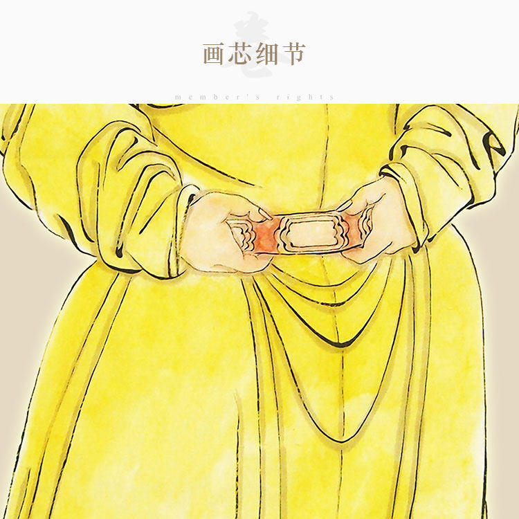 唐太宗画像 唐朝皇帝李世民人物画像 中式复古装饰画卷轴挂画定制