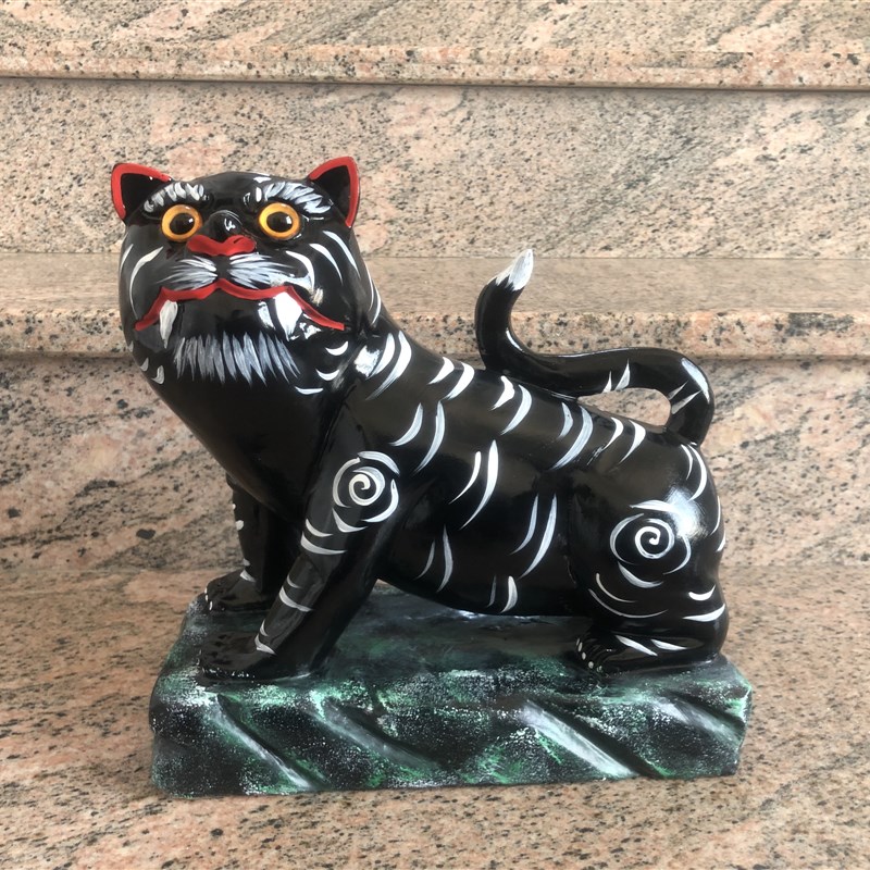 樟木 虎爷佛像