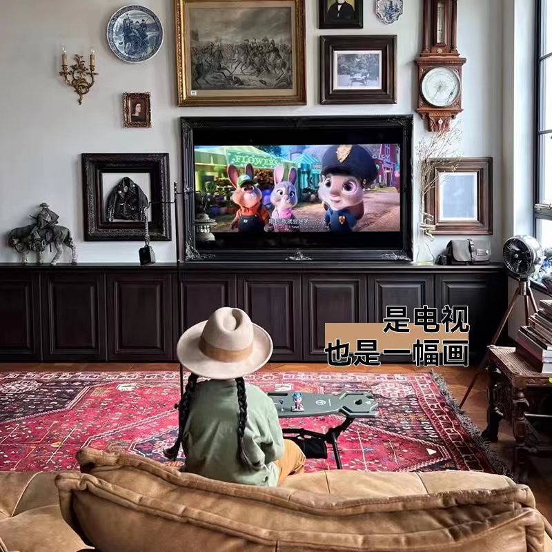 电视装裱画框可定制尺寸欧式电视框复古墙相框画框装饰框拼图画框
