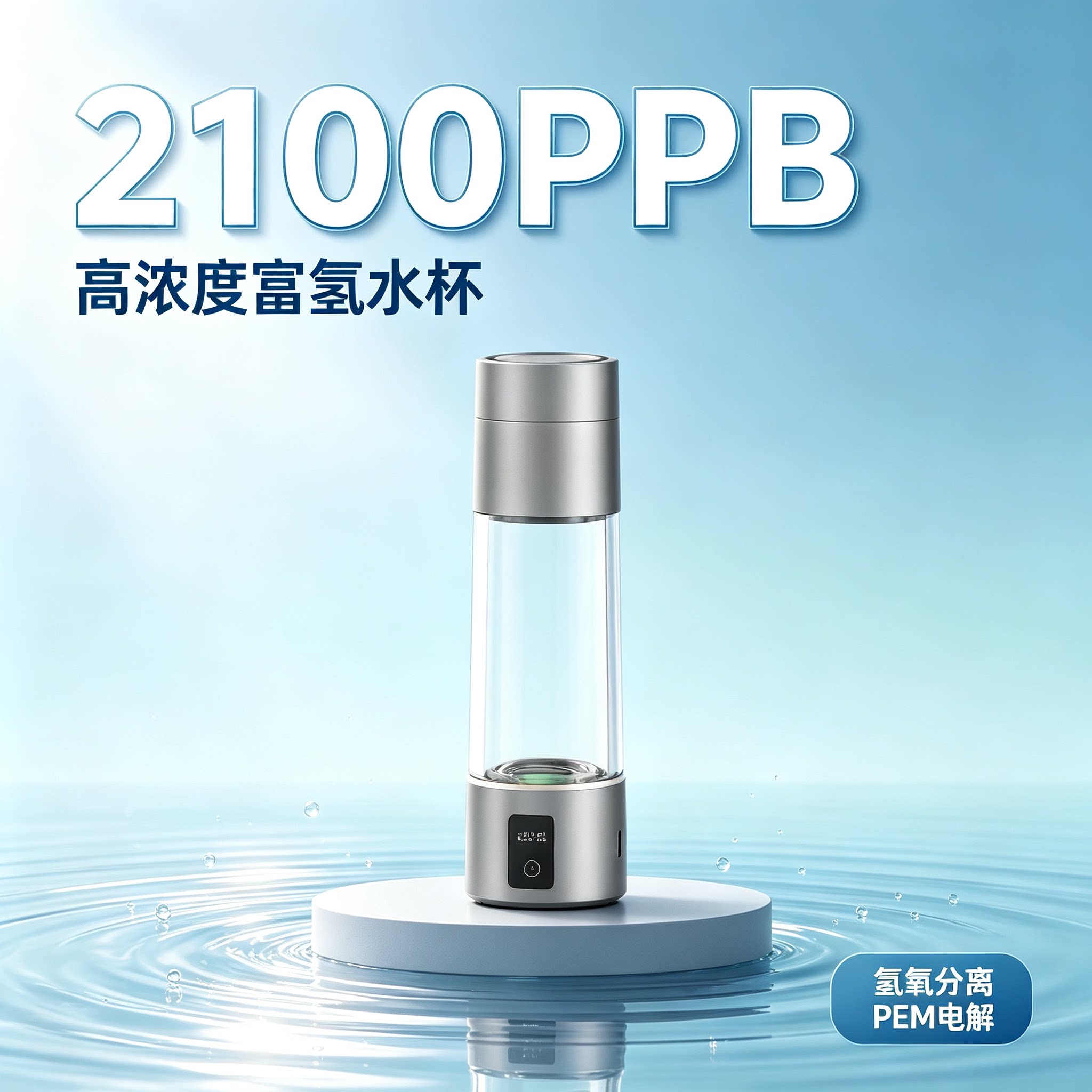 2100PPB高浓度富氢水杯便携式气氧分离电解净水器可直饮