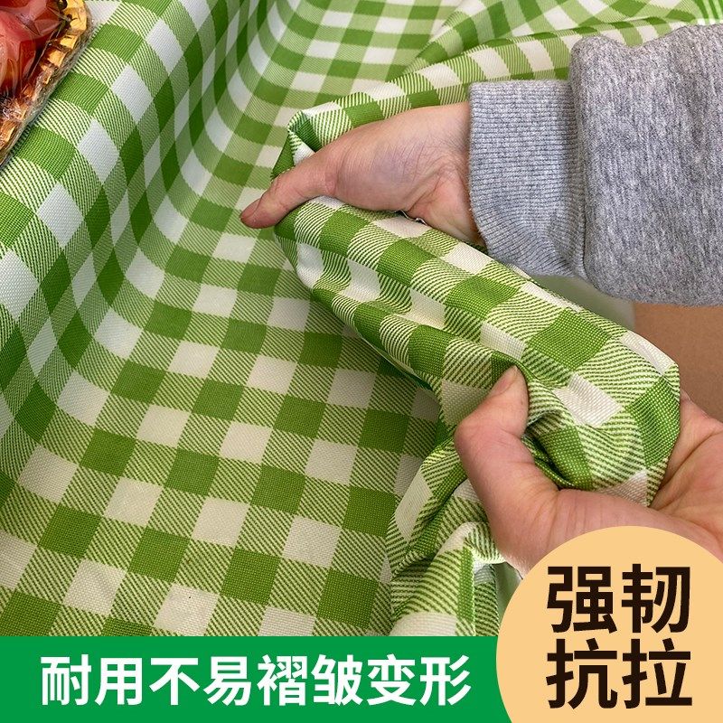 清新格纹超市水果陈列防滑垫生鲜果蔬垫货架垫子防水可擦裁剪垫布