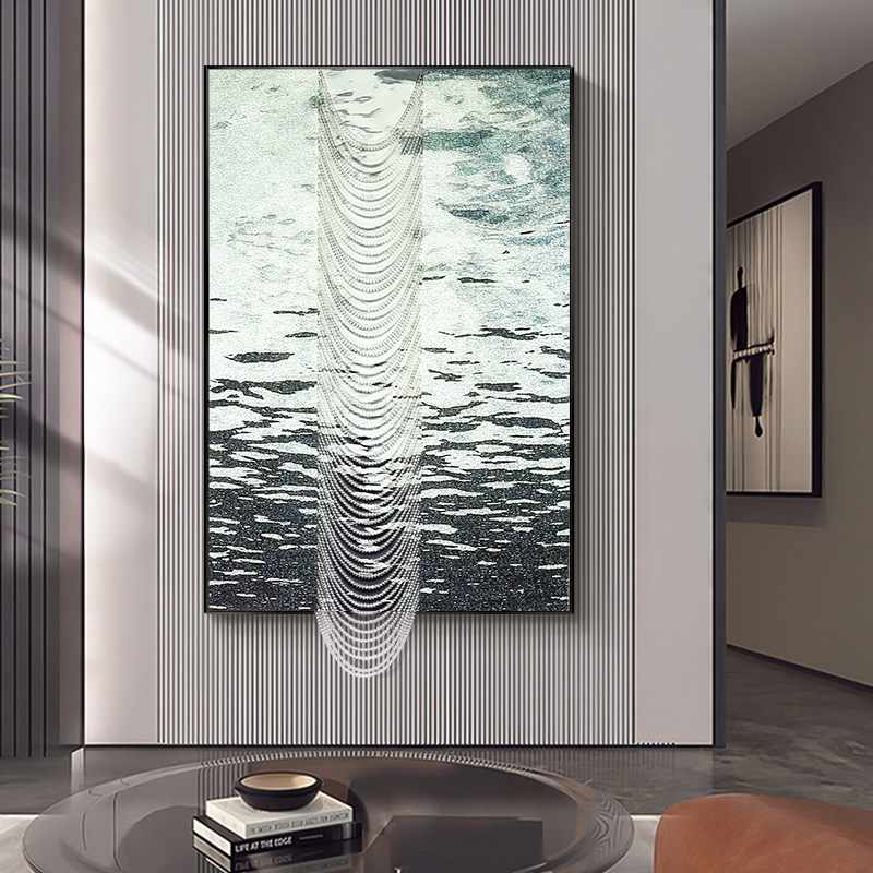 3d立体亚克力画入户玄关装饰画小众轻奢设计师挂画楼梯间过道壁画