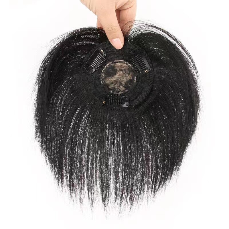 假发片头顶心补发女真发贴片无痕隐形增发量蓬松遮白发刘海补发块
