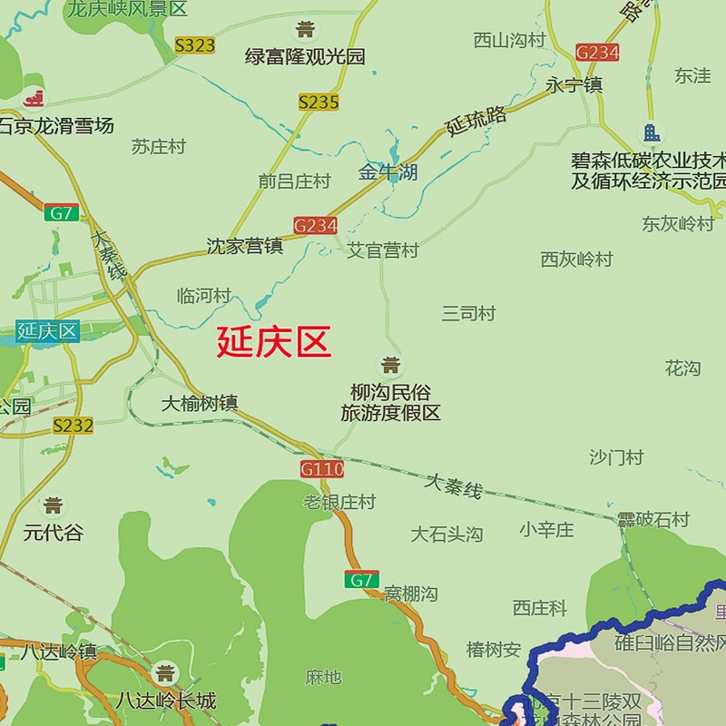 新版昌平平谷密云怀柔延庆门头沟海淀区办公挂图