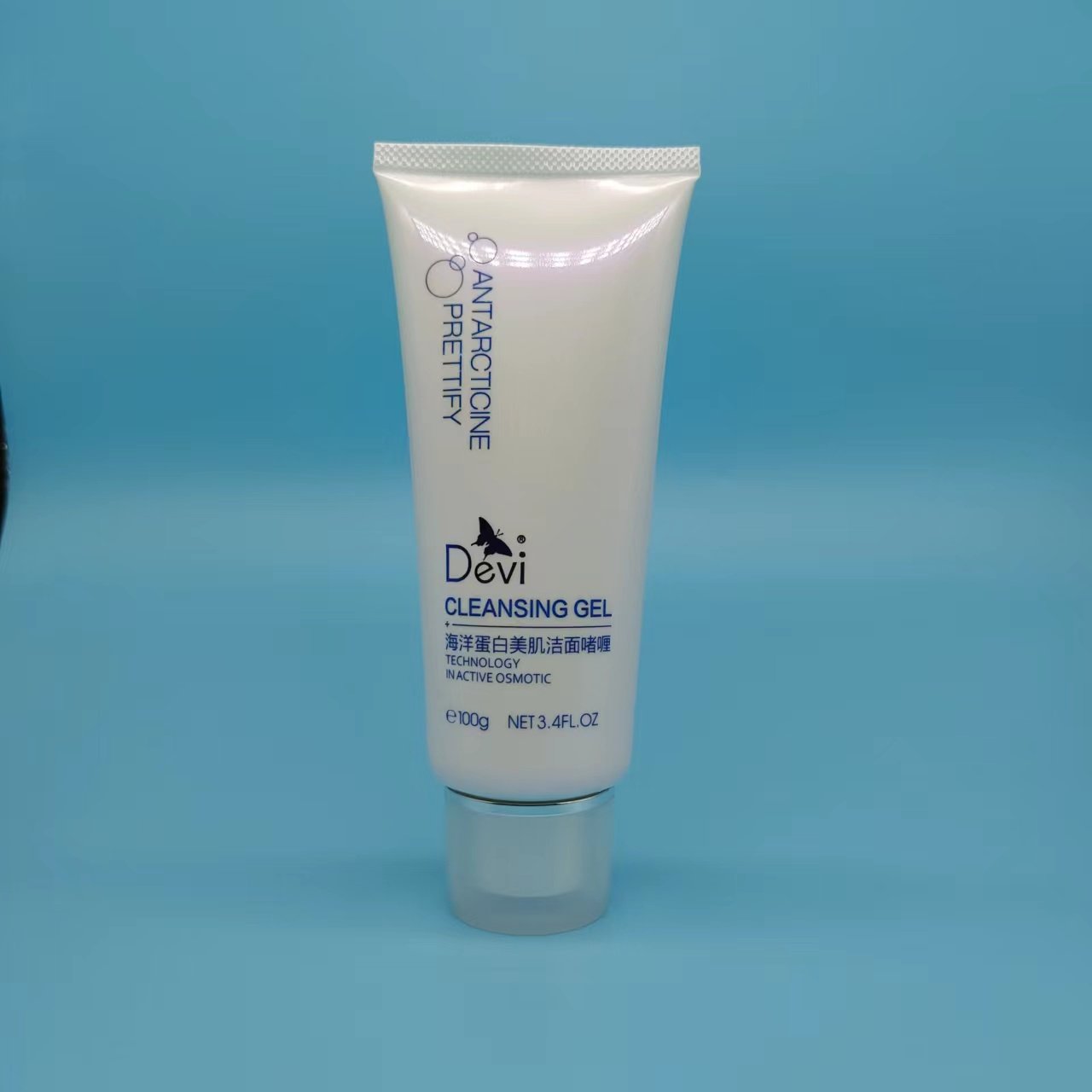 devi黛妃戴妃化妆品海洋蛋白雪肌洁面啫喱100g补水保湿洗面奶学生