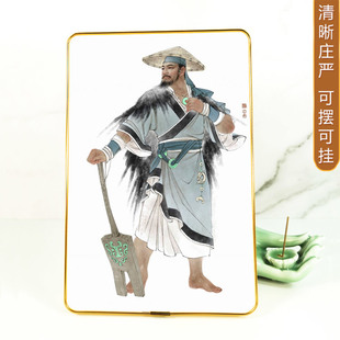定禹治水图摆台挂墙相框画 古代人物画像家饰摆件壁画装用画大制