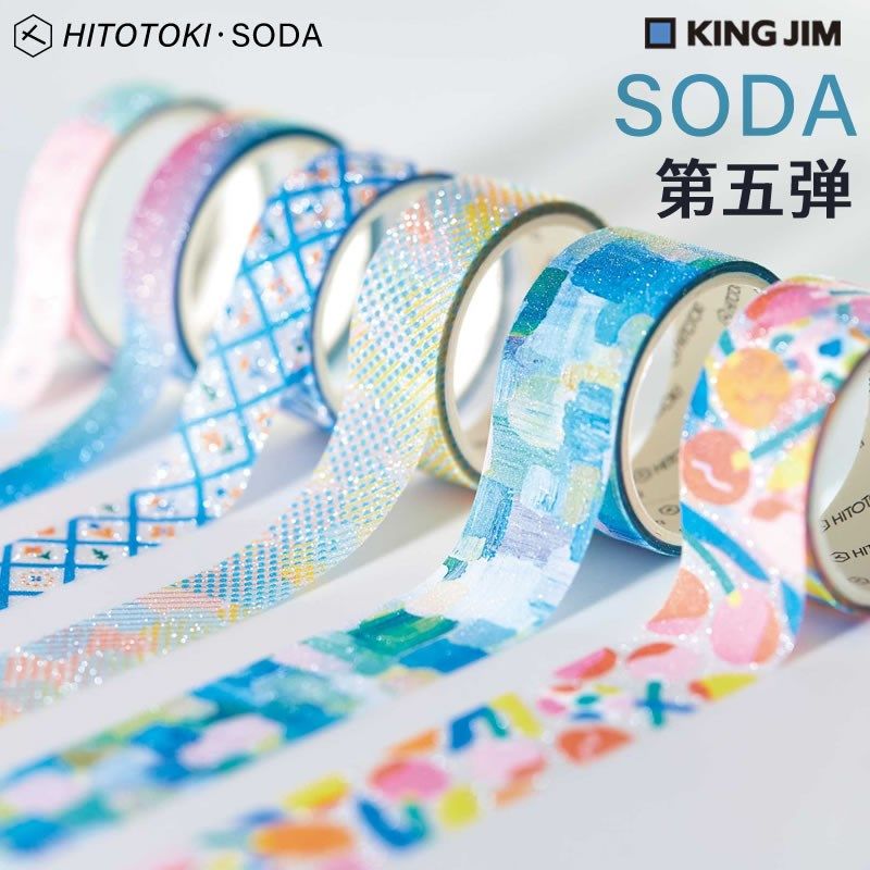 锦宫soda第五弹动口贴纸可爱透物手帐装饰拼贴素材进明防水胶带