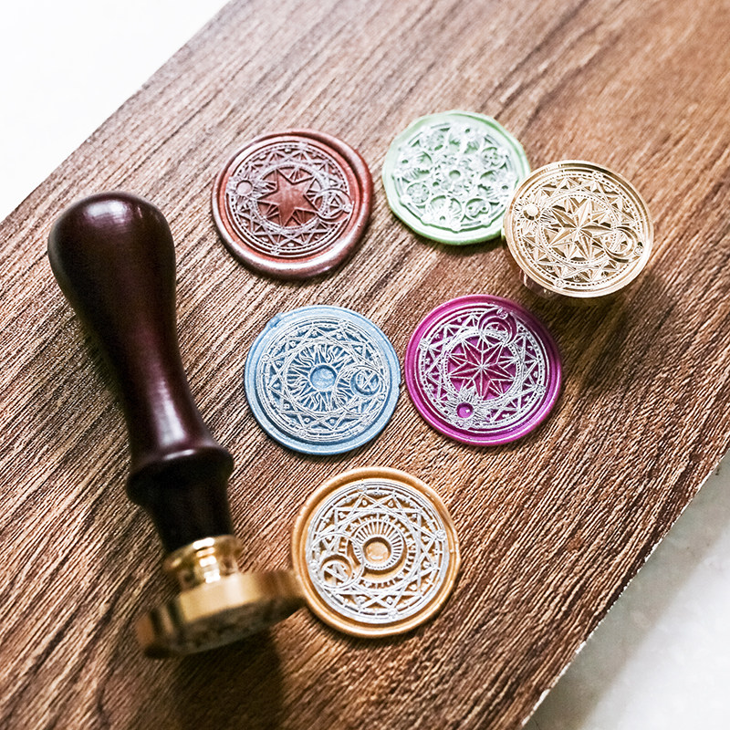 印鉴百变库洛魔法阵火漆印少纹章摩卡章小女樱蜡封信封封口封印