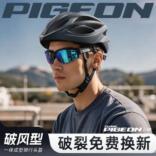 飞鸽骑行头盔磁吸风镜自行车头盔