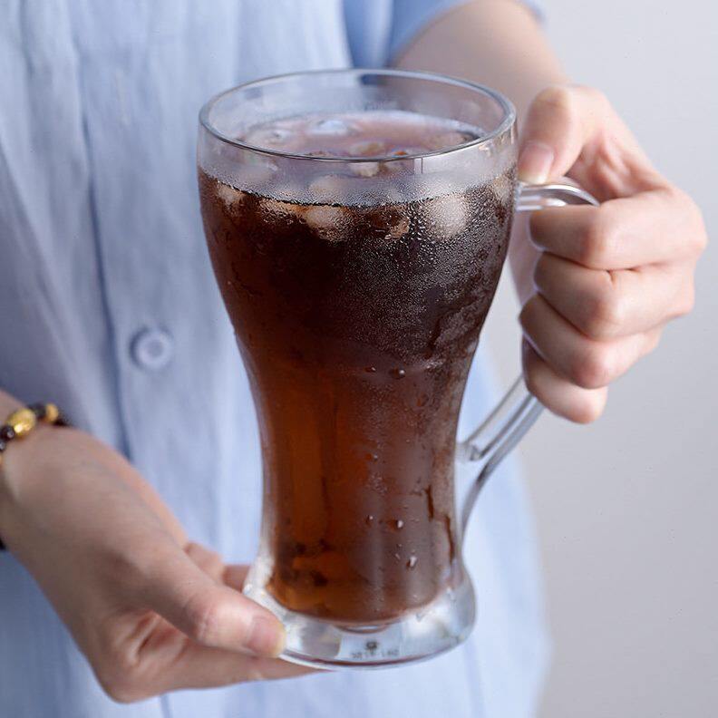 甄选颜值饮料杯带把杯亚克力贝咖酒杯