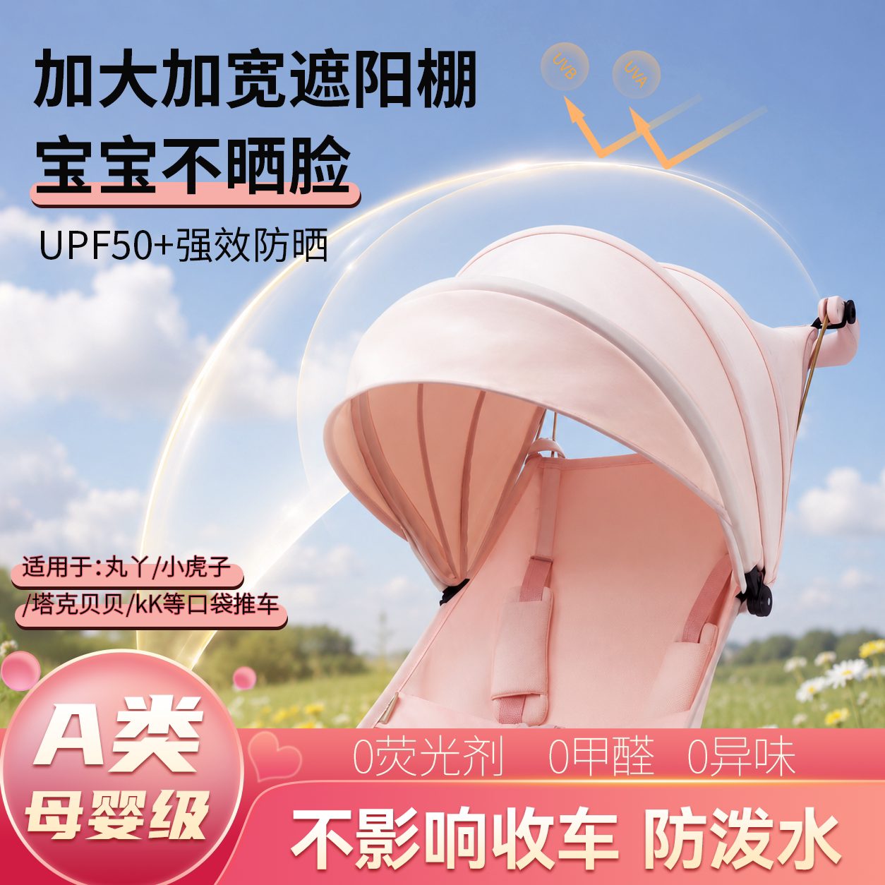 婴儿推车遮阳棚通用配件图片