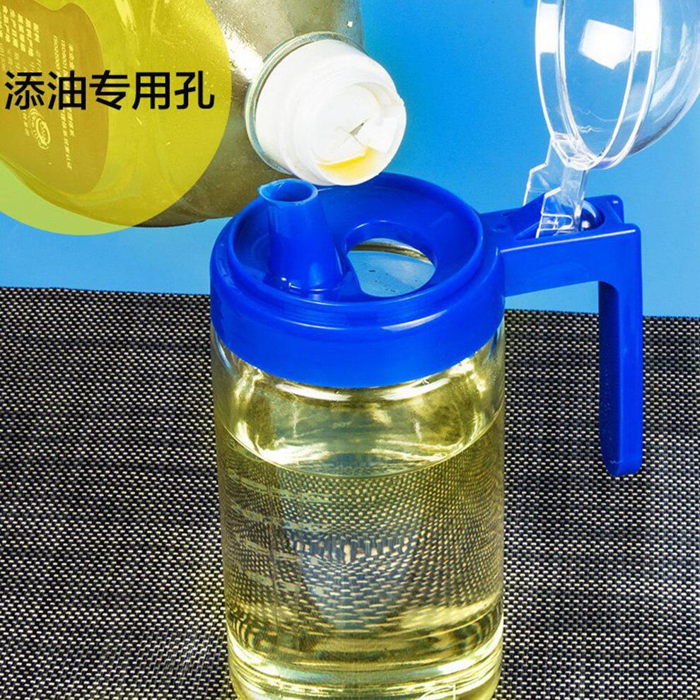 甄选乐扣玻璃油壶家用调味酱油米醋子密封防漏600ml LOP600