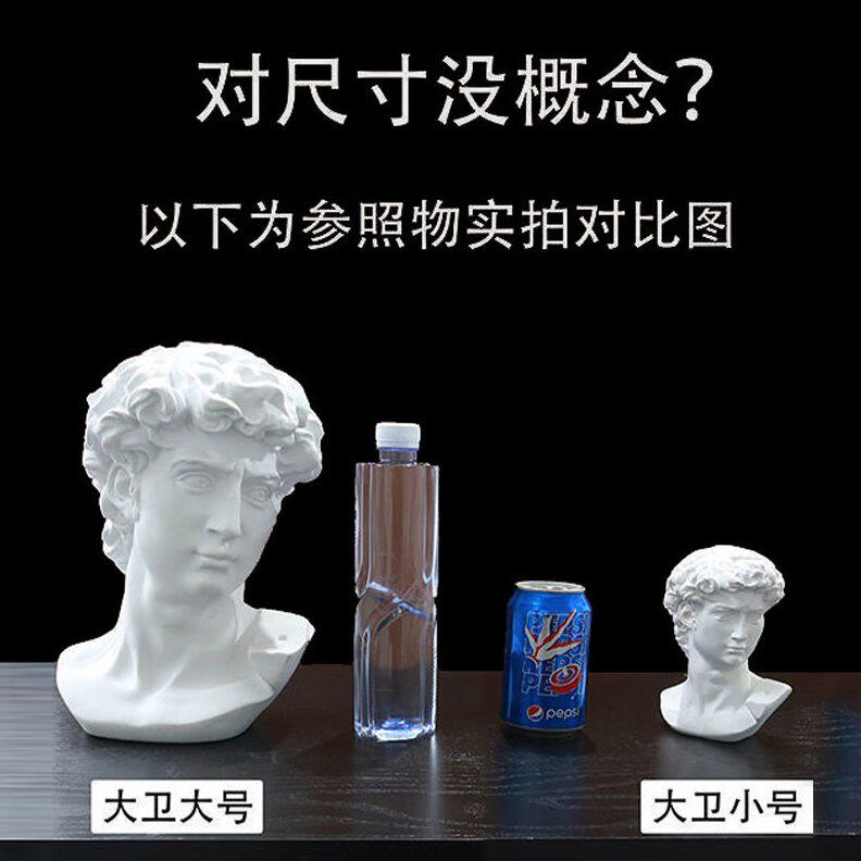 甄选北欧人物雕塑摆件大卫树脂石膏像艺术头像酒柜家居客厅小装饰