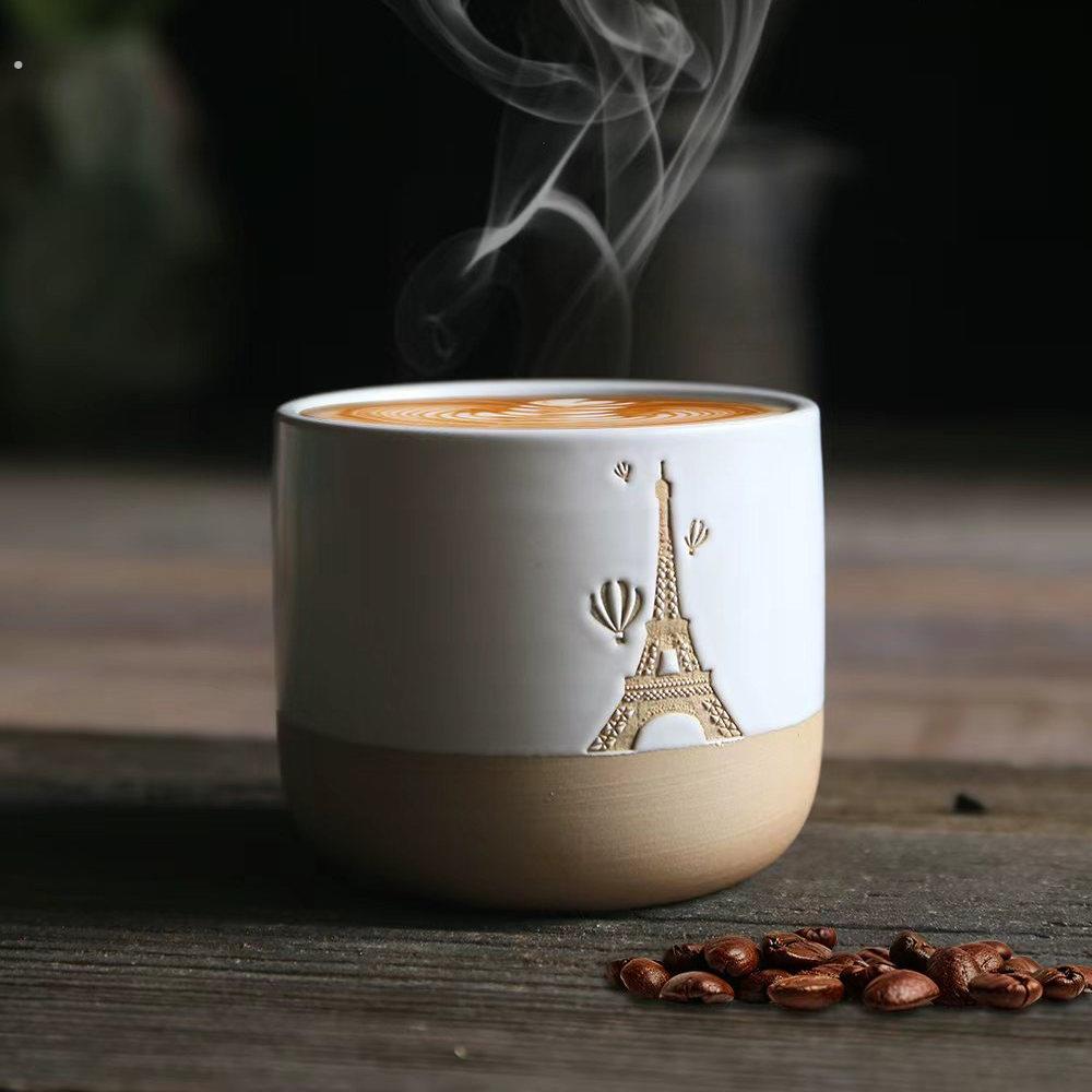 日式复古陶瓷跨境茶具茶杯主杯家用品茗单杯子创意功夫亚光咖啡杯