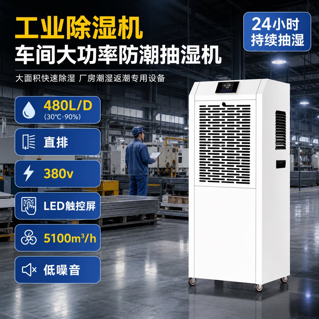 工业除湿机商用除湿器地下车库机房配电房大功率抽湿机高湿度环境