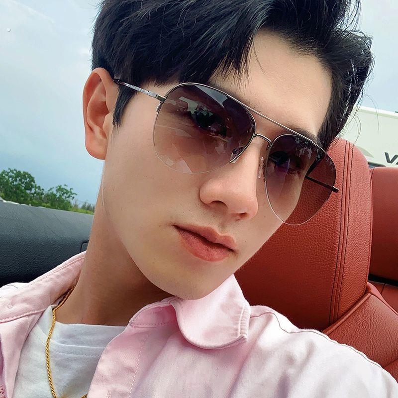 飞行员痞帅大脸太阳眼镜男士开 车202新款潮眼睛覆古网红潮流太阳