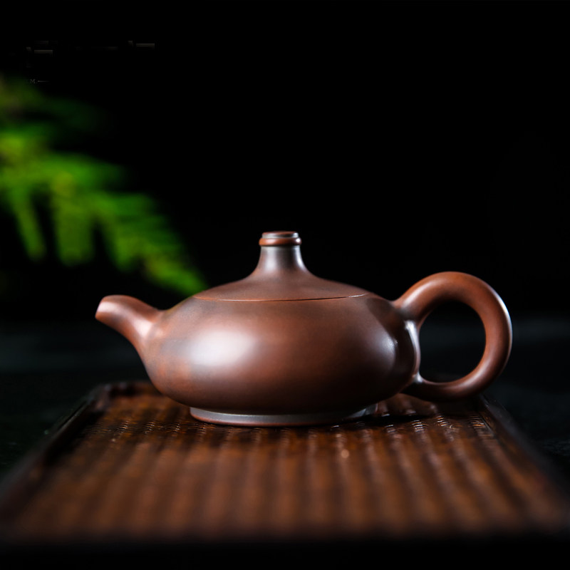 周宇蛟广西钦州坭兴陶茶壶无尘纯手工紫砂壶建水紫陶坭兴陶茶具瓷