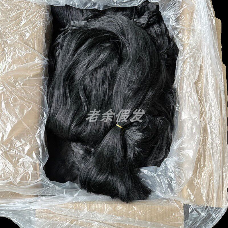 曲曲发直发雅克丝发料发包发片假发丝高温丝古装舞台影视戏剧假发