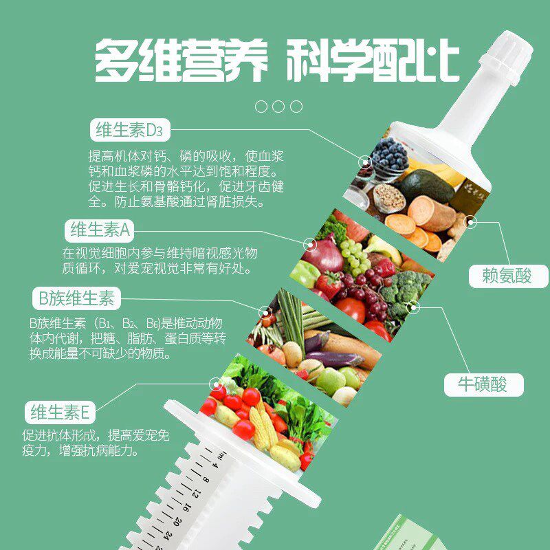 若熙萌宠倍内菲多维速补营养化毛膏吐毛球提高免疫促发育犬猫通用