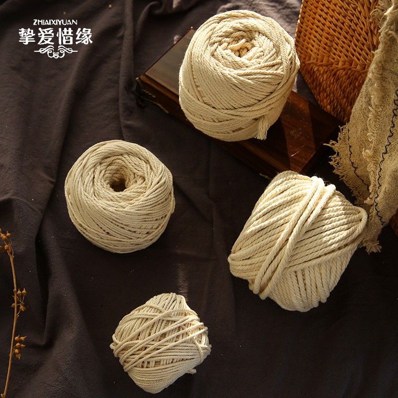 粽子绳棉线绳棉绳材料挂毯编织线绳棉绳绳子diy手工捆绑绳包细粗图片