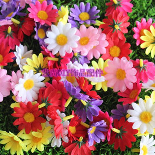DIY 4cm向日葵小雏菊仿真花绢花布花菊花太阳花假花花头整包批