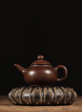 仿古石雕天然青石手工多棱石鼓民俗茶席装饰底座杯垫中式怀旧摆件