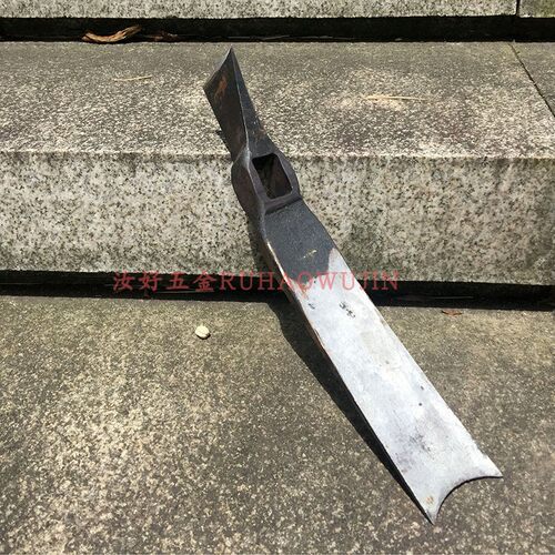手工定制两用锄头 一簧花打弹体钢锄斧钢镐 挖笋锄挖草药种锻农具