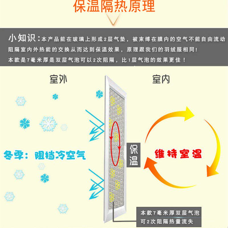 定制窗户玻璃保温贴密封防寒保窗气泡膜防风挡透防风风门暖保暖贴