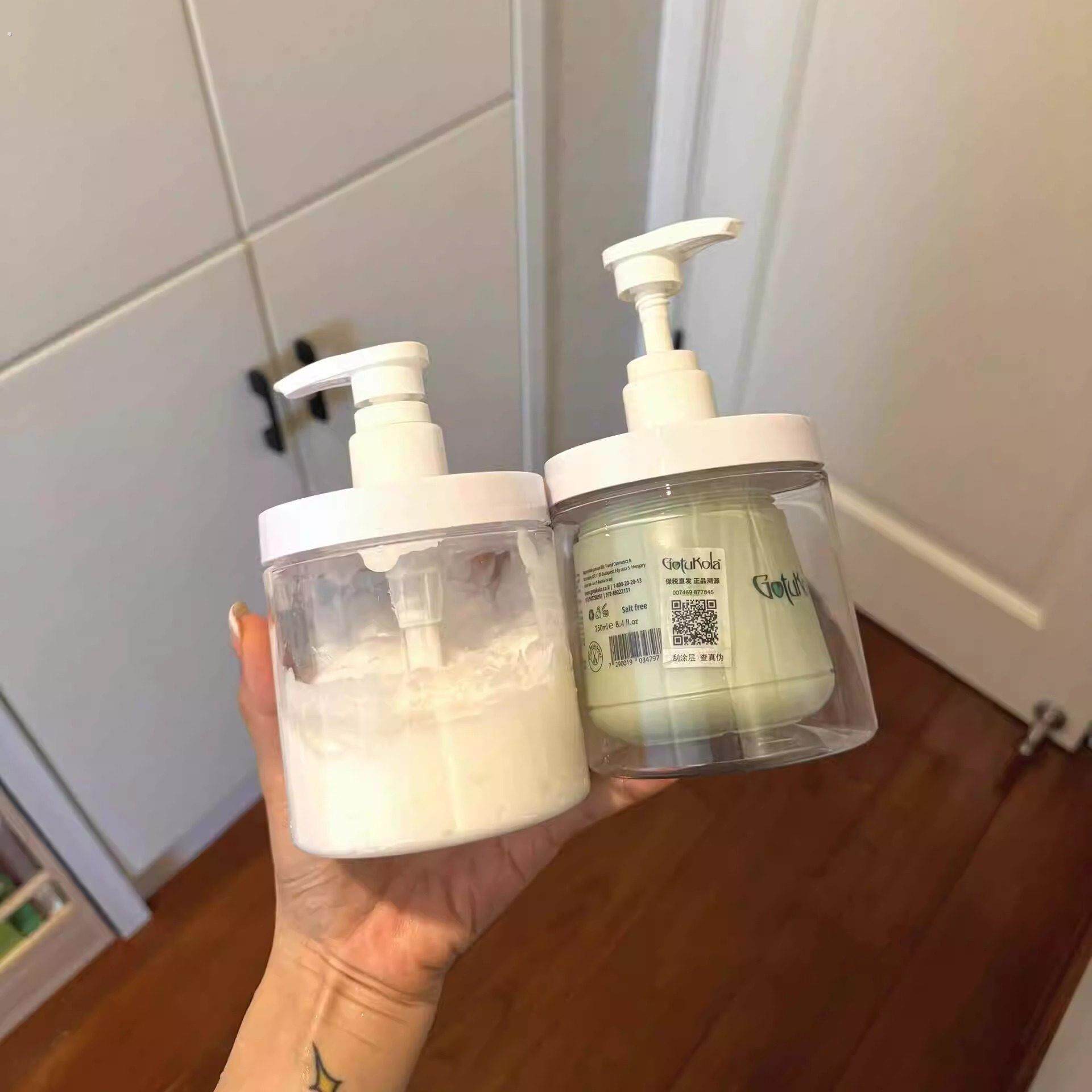 再也不要用手扣！发膜护发素分装瓶乳液收纳瓶洗衣液按压瓶大容量