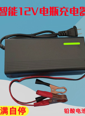 A车1瓶充电器12V100AH120汽铅酸蓄电池电2伏大功率充电机智能修复