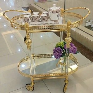 家用水车高档镀商酒餐车欧式酒店金属餐车金务送礼领导婚庆乔迁品