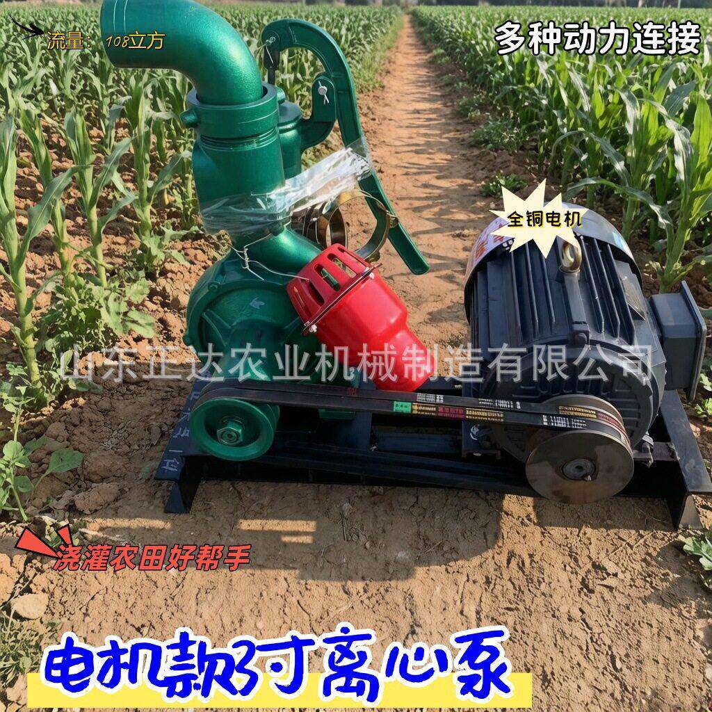 全铜机款寸离心泵农田电灌3溉小型抽水泵市政防汛排涝水泵
