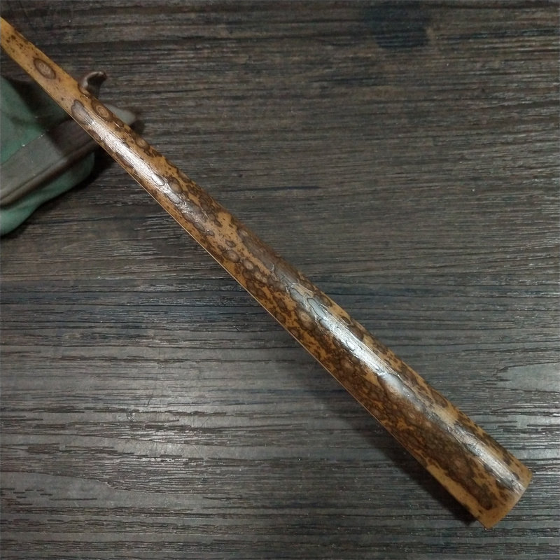 文玩摺扇九寸天然斑扇梅掉牙老料老鹿扇骨苏工竹面蜡底油性好