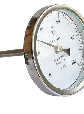 WSS501轴向角型双金属温度计 0SS-401 精度1.5级 L=20Wmm 0-001