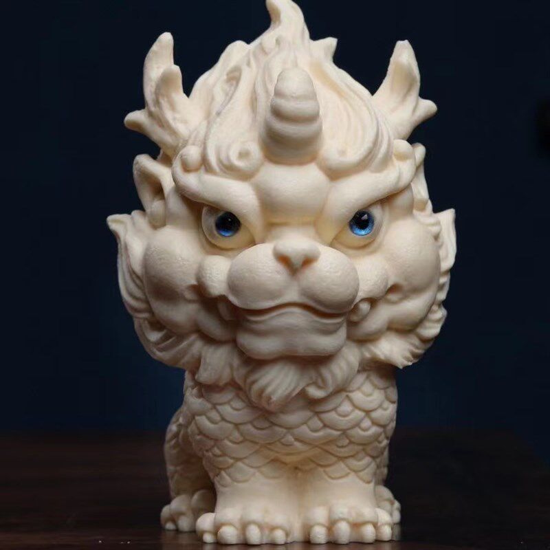 子牙客独角麒麟大摆件招财貔貅狮象家居果厅博古架造景工艺品送礼