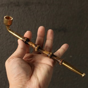 烟玩藏手工制作紫竹鞭筒文斗把件把玩烟器鼻烟壶收纯送礼竹工艺品