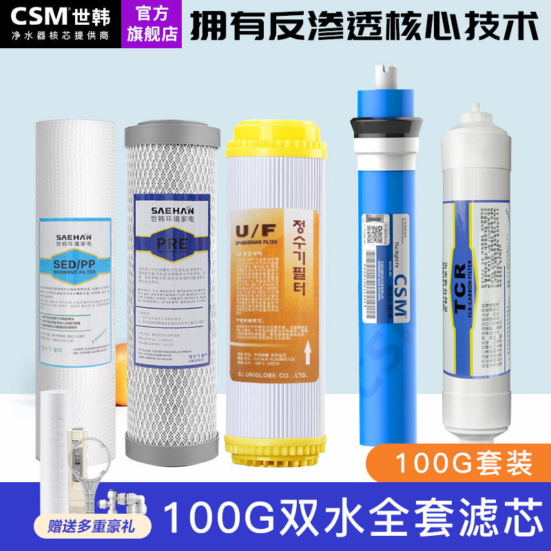 世韩净水器家用直饮双出水整套5级过滤器纯净水饮水机PP棉超滤膜