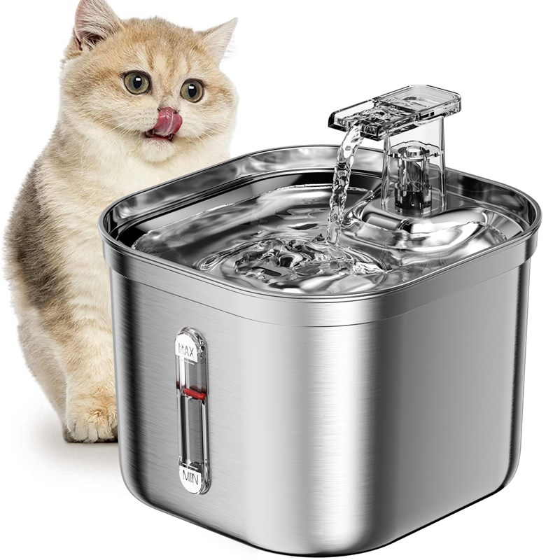 猫咪饮水机不锈钢自动循环流动水狗狗喂水器恒温加热宠物喂水器