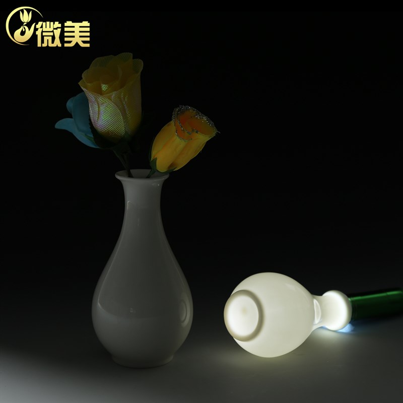 微美佛前用品圣水瓶大号小号陶瓷供杯净水瓶观音白瓷器观音用具