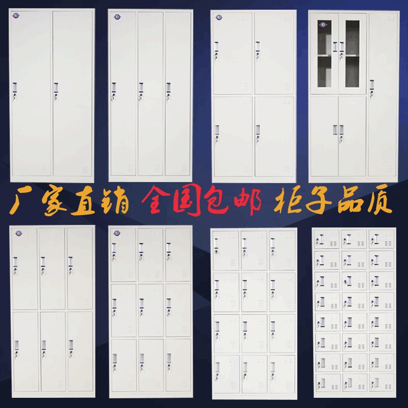 钢制文件玻璃档案柜办公室书柜铁皮柜带锁储物柜凭证资料柜子包邮