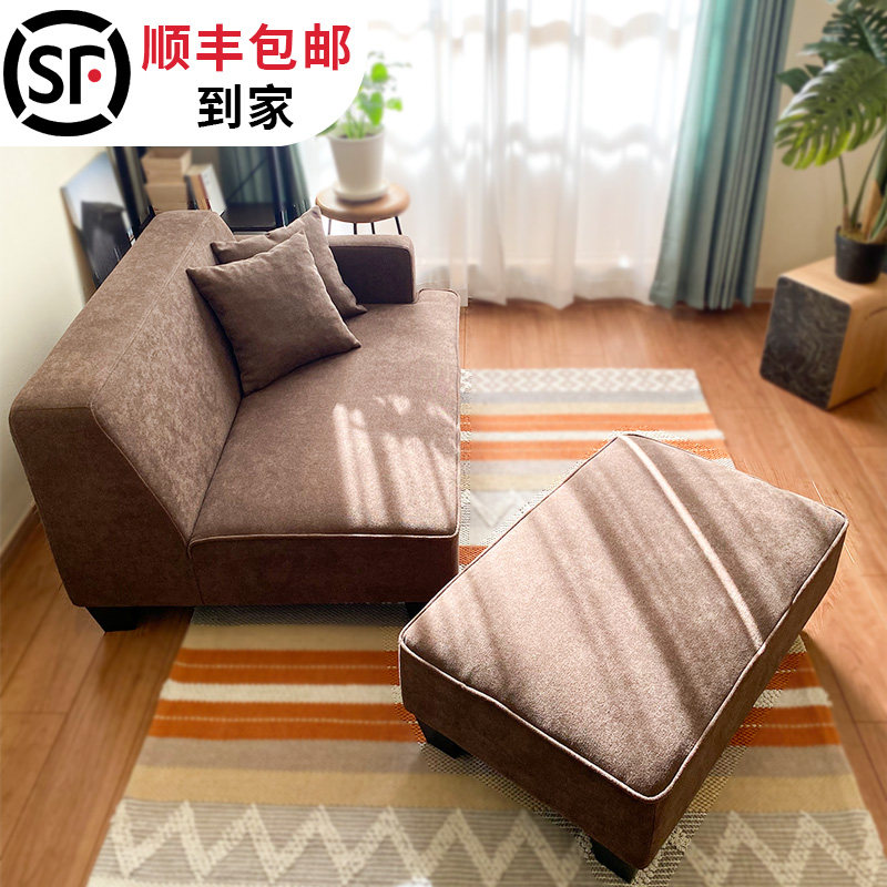 友澳小户型客厅布艺沙发双人豆腐块沙发两用沙发网红款同步出口版