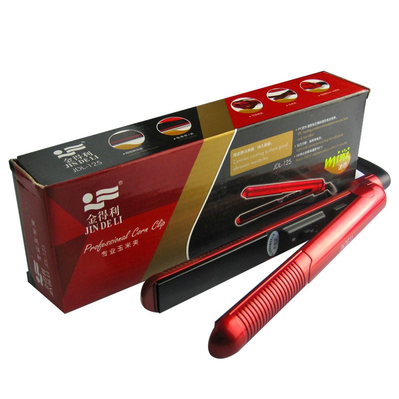 金得利电夹板直发卷发两用内扣拉直板熨板迷你直发器玉米烫发器